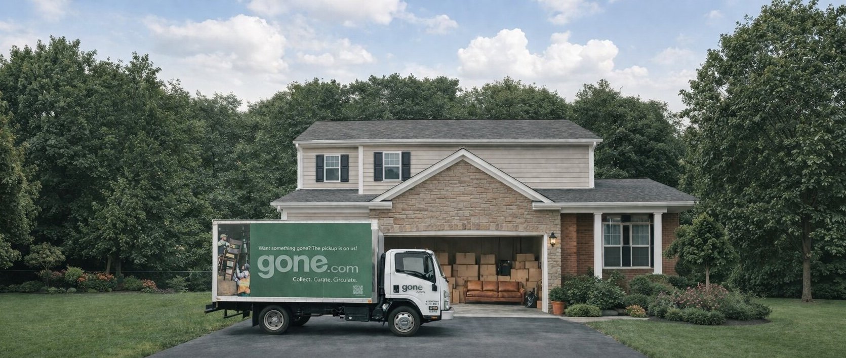 Truck infront of house Truck infront of house